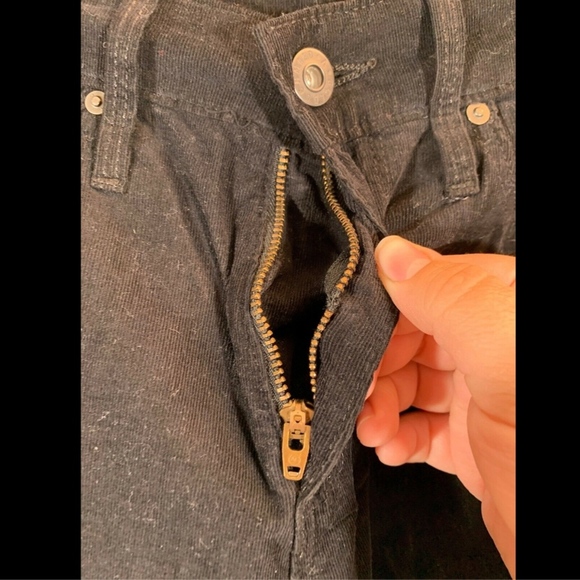 DEFECT $188 AG The Farrah High Waist‎ Skinny Corduroy Pants in Black [SZ 24 ] - Picture 5 of 8